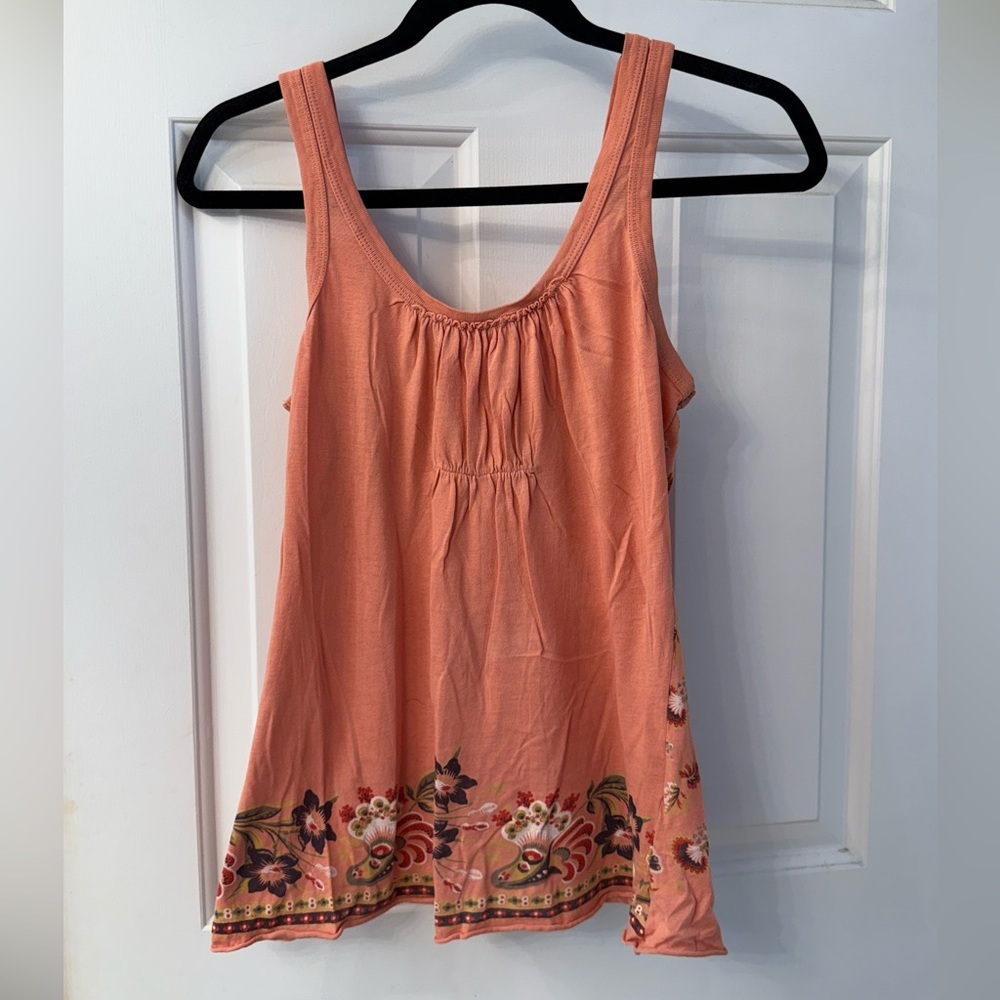 Language Peach Floral Tank Top